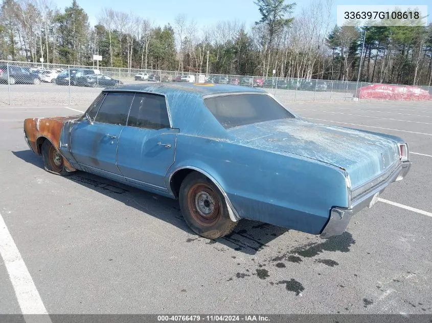 1967 Oldsmobile Cutlass VIN: 336397G108618 Lot: 40766479