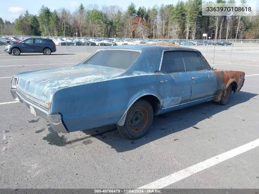 1967 Oldsmobile Cutlass VIN: 336397G108618 Lot: 40766479