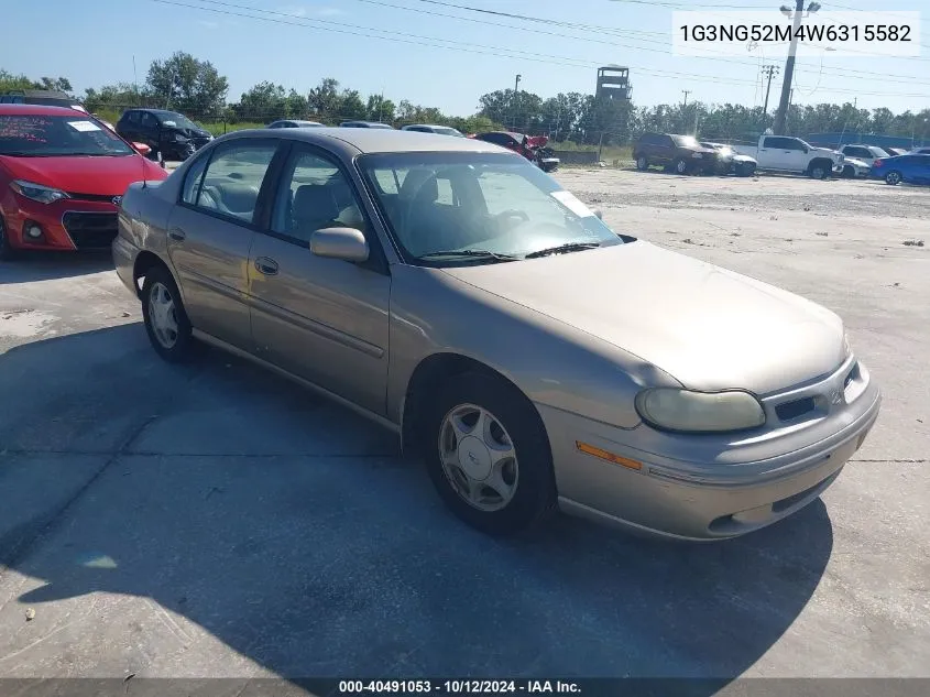 1998 Oldsmobile Cutlass Gls VIN: 1G3NG52M4W6315582 Lot: 40491053