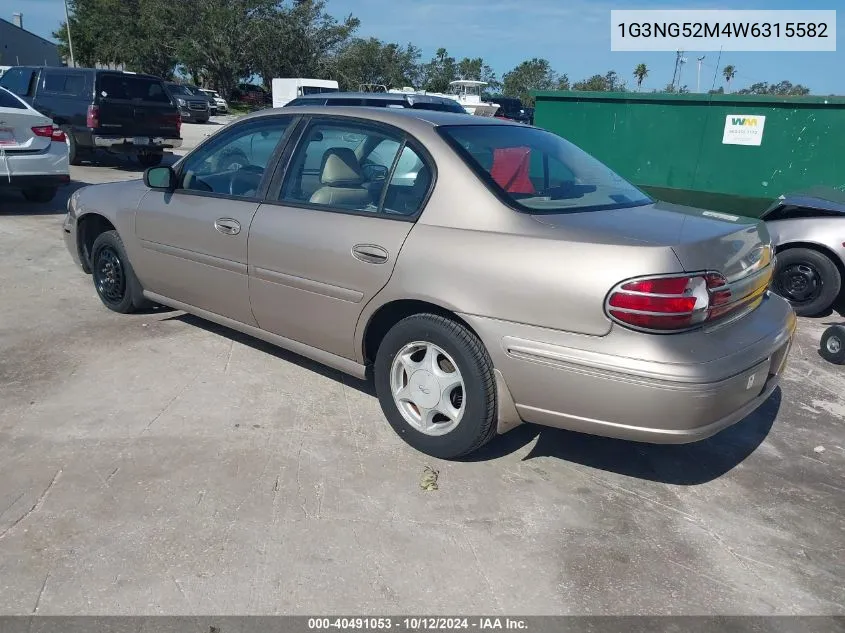 1998 Oldsmobile Cutlass Gls VIN: 1G3NG52M4W6315582 Lot: 40491053