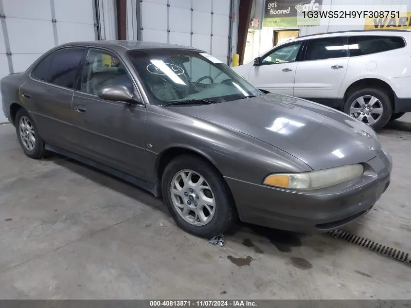 2000 Oldsmobile Intrigue Gl VIN: 1G3WS52H9YF308751 Lot: 40813871