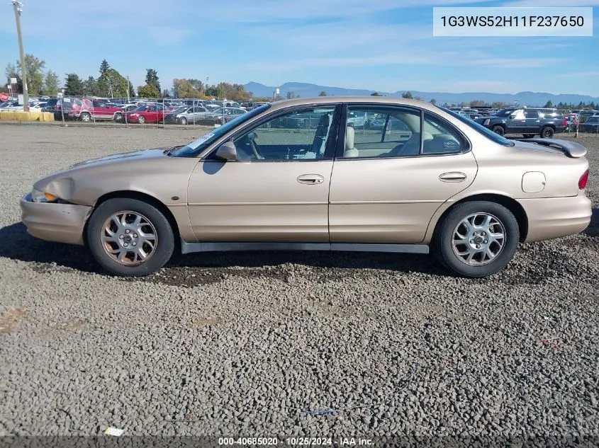 2001 Oldsmobile Intrigue Gl VIN: 1G3WS52H11F237650 Lot: 40685020