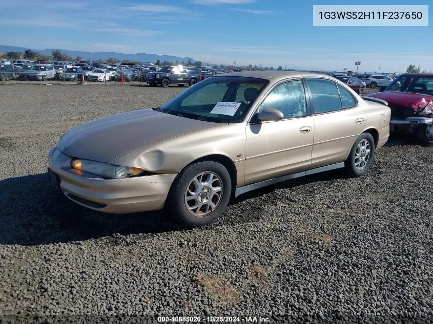 2001 Oldsmobile Intrigue Gl VIN: 1G3WS52H11F237650 Lot: 40685020