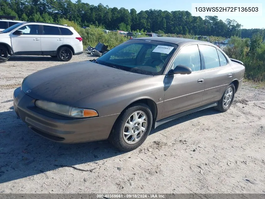 2002 Oldsmobile Intrigue Gl VIN: 1G3WS52H72F136503 Lot: 40359661