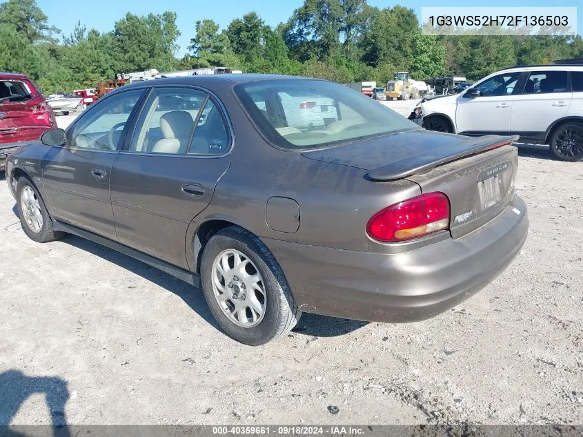 2002 Oldsmobile Intrigue Gl VIN: 1G3WS52H72F136503 Lot: 40359661