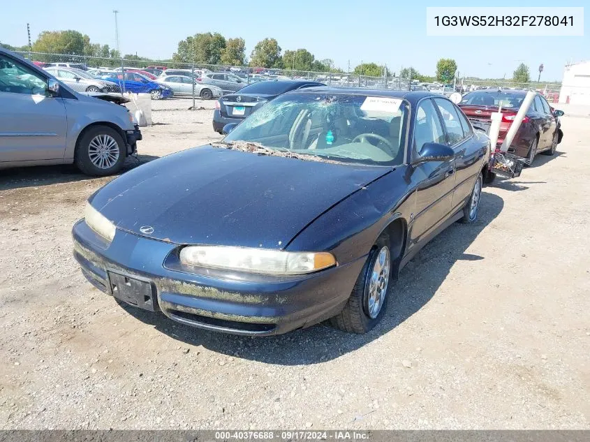 2002 Oldsmobile Intrigue Gl VIN: 1G3WS52H32F278041 Lot: 40376688