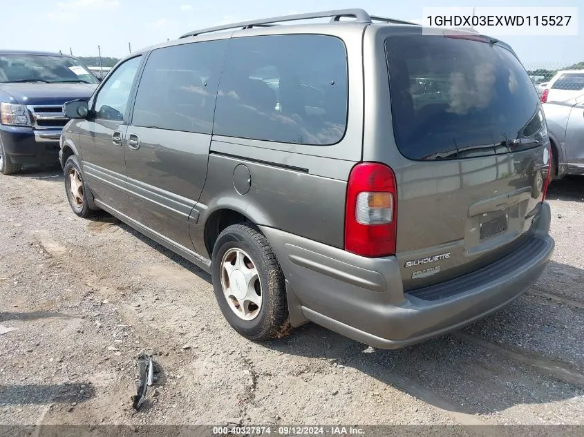 1998 Oldsmobile Silhouette VIN: 1GHDX03EXWD115527 Lot: 40327874