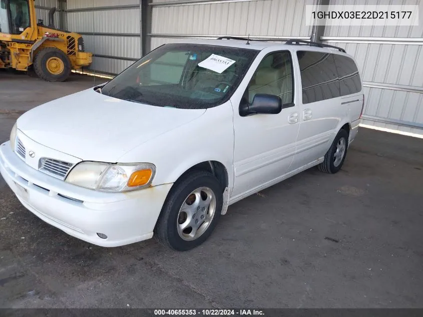 2002 Oldsmobile Silhouette Gls VIN: 1GHDX03E22D215177 Lot: 40655353