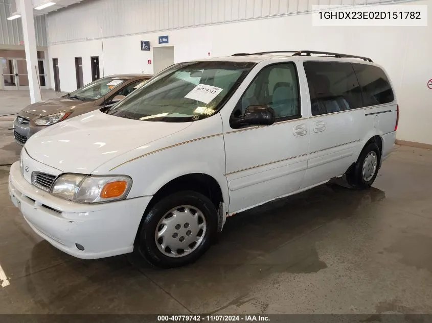 2002 Oldsmobile Silhouette Gl VIN: 1GHDX23E02D151782 Lot: 40779742