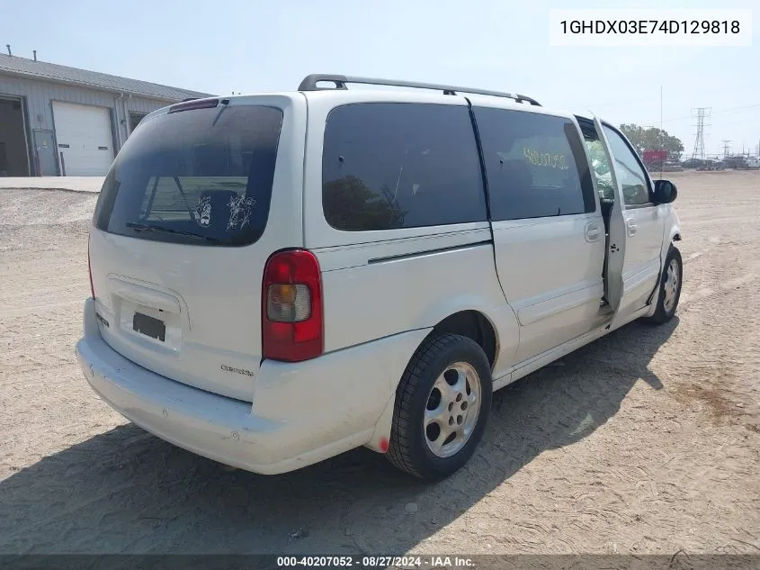 2004 Oldsmobile Silhouette Gls VIN: 1GHDX03E74D129818 Lot: 40207052