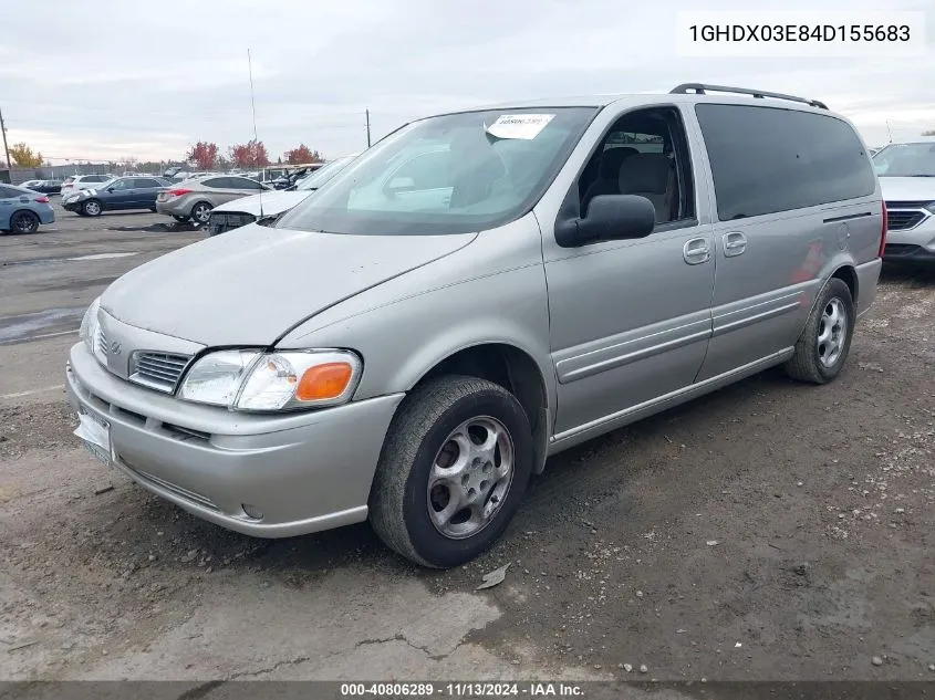 2004 Oldsmobile Silhouette Gl VIN: 1GHDX03E84D155683 Lot: 40806289