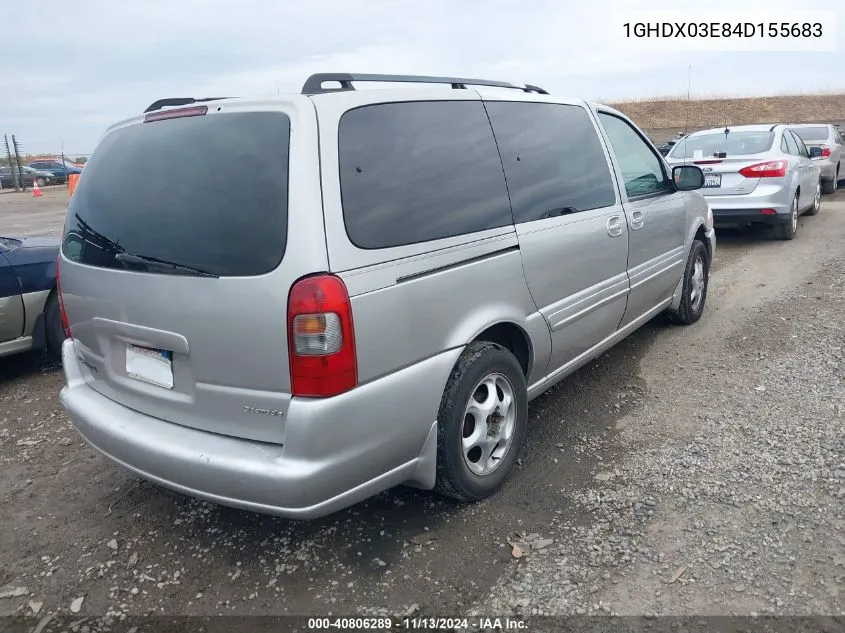 2004 Oldsmobile Silhouette Gl VIN: 1GHDX03E84D155683 Lot: 40806289