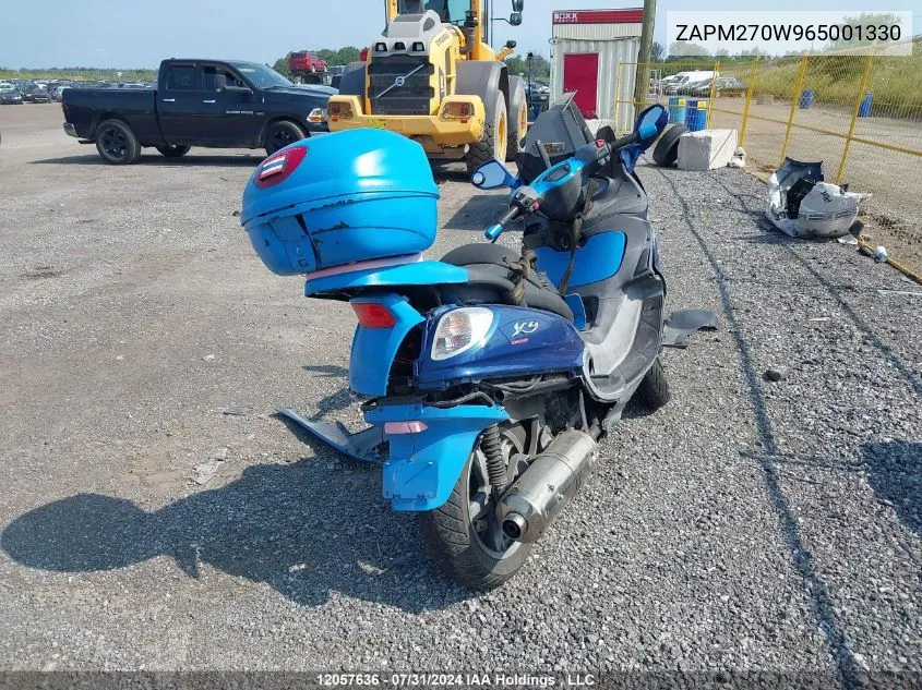 2006 Piaggio X9 Evolution 500 VIN: ZAPM270W965001330 Lot: 12057636