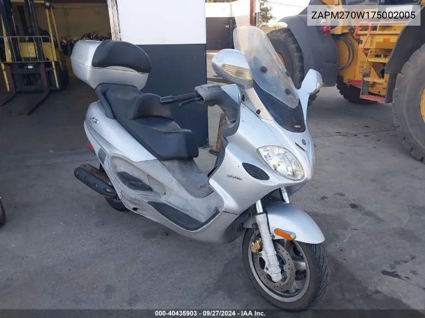 ZAPM270W175002005 2007 Piaggio X9 Evolution 500