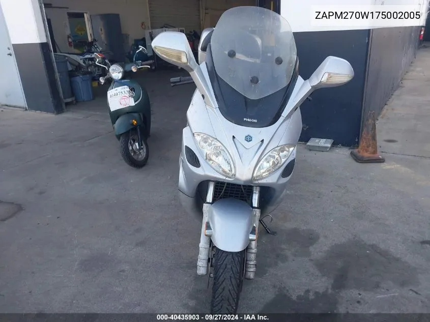 ZAPM270W175002005 2007 Piaggio X9 Evolution 500