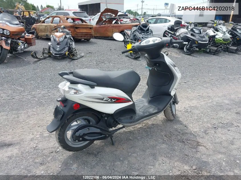 2012 Piaggio Fly 50 VIN: ZAPC446B1C4202018 Lot: 12022106