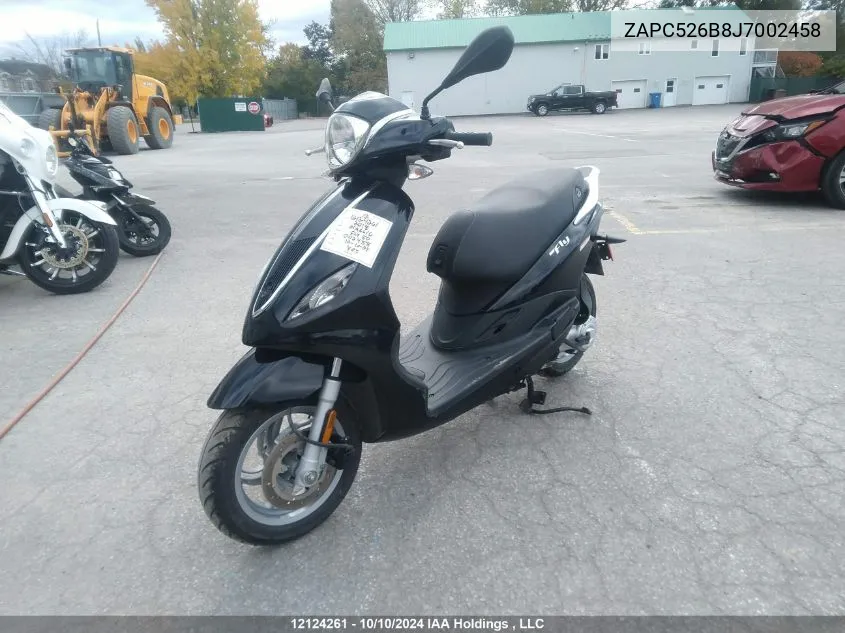 2018 Piaggio Fly 50 VIN: ZAPC526B8J7002458 Lot: 12124261