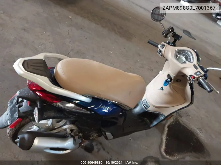 2020 Piaggio Scooter VIN: ZAPM898G0L7001367 Lot: 40649860