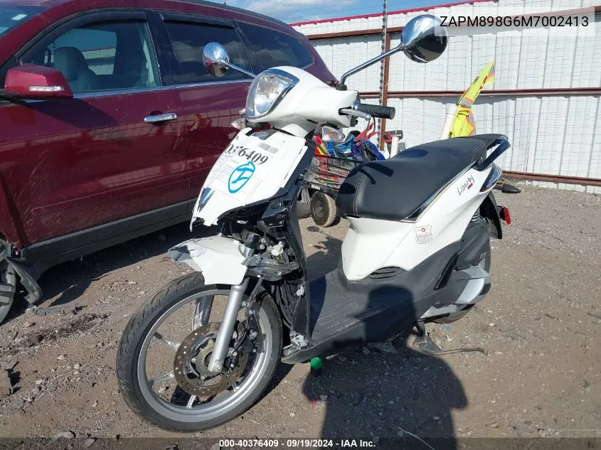 ZAPM898G6M7002413 2021 Piaggio Liberty 150