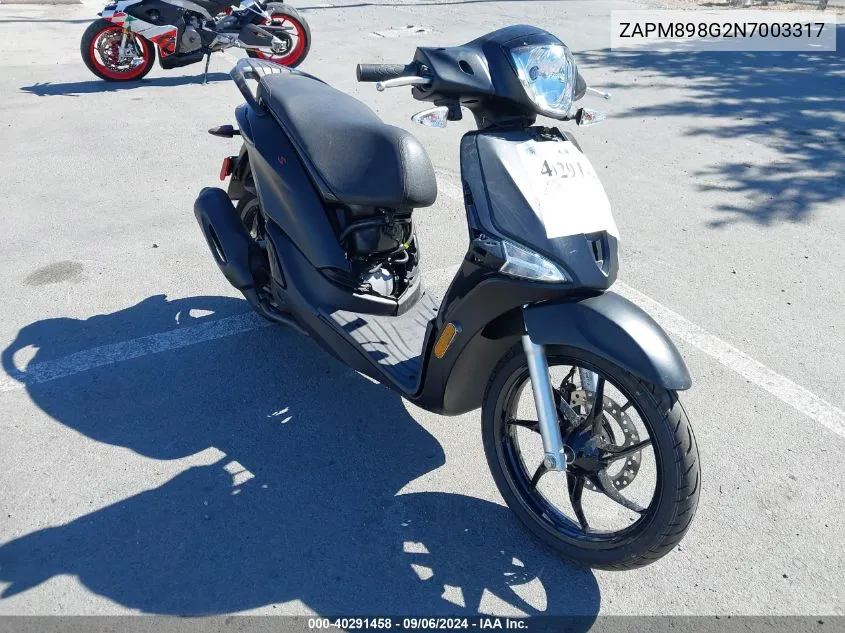 2022 Piaggio Liberty 150/150 S/150 Baci Perugina VIN: ZAPM898G2N7003317 Lot: 40291458