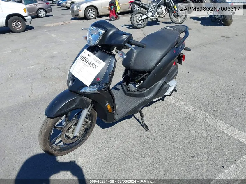 2022 Piaggio Liberty 150/150 S/150 Baci Perugina VIN: ZAPM898G2N7003317 Lot: 40291458