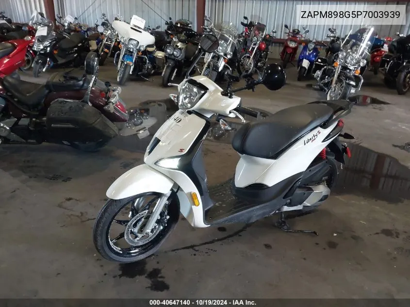 2023 Piaggio Liberty 150/150 S VIN: ZAPM898G5P7003939 Lot: 40647140