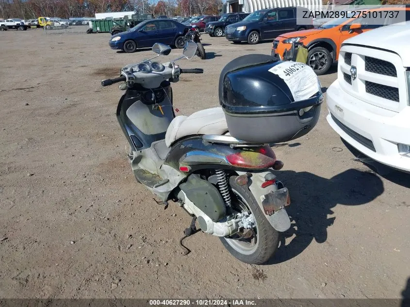 2007 Piaggio Bv 250 VIN: ZAPM289L275101737 Lot: 40627290