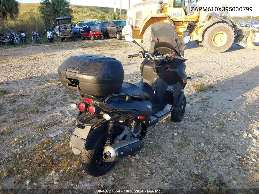 2009 Piaggio Mp3 500 VIN: ZAPM610X395000799 Lot: 40727654