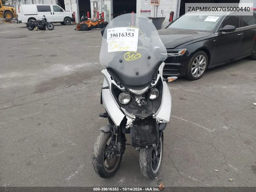 2016 Piaggio Mp3 500 Sport Abs VIN: ZAPM860X7G5000440 Lot: 39616353