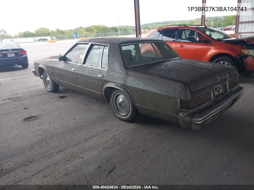 1P3BR27K3BA104741 1981 Plymouth Gran Fury