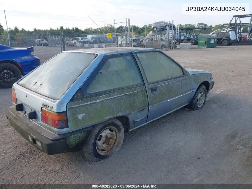 1988 Plymouth Colt E VIN: JP3BA24K4JU034045 Lot: 40282020