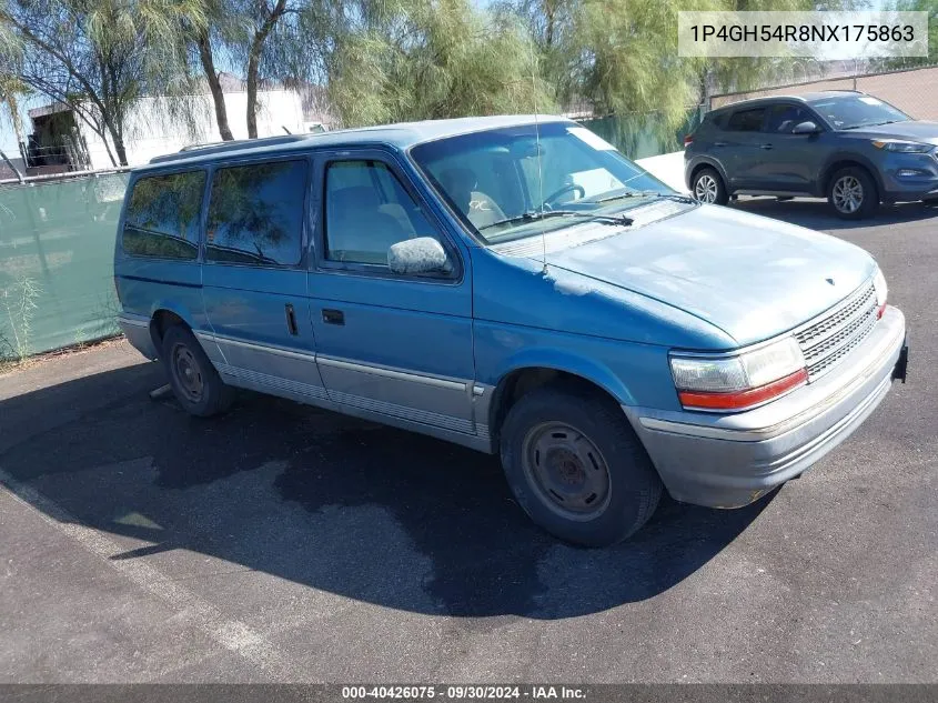 1992 Plymouth Grand Voyager Le VIN: 1P4GH54R8NX175863 Lot: 40426075