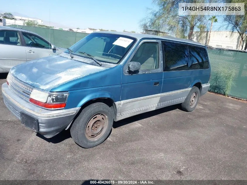 1992 Plymouth Grand Voyager Le VIN: 1P4GH54R8NX175863 Lot: 40426075