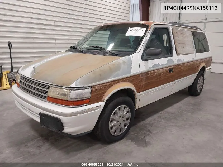 1992 Plymouth Grand Voyager Se VIN: 1P4GH44R9NX158113 Lot: 40658021