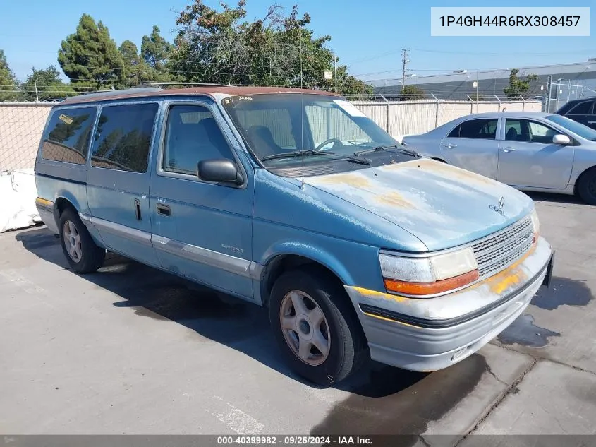 1994 Plymouth Grand Voyager Se VIN: 1P4GH44R6RX308457 Lot: 40399982