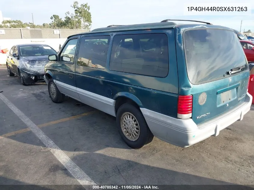 1995 Plymouth Grand Voyager Se VIN: 1P4GH44R0SX631263 Lot: 40785342