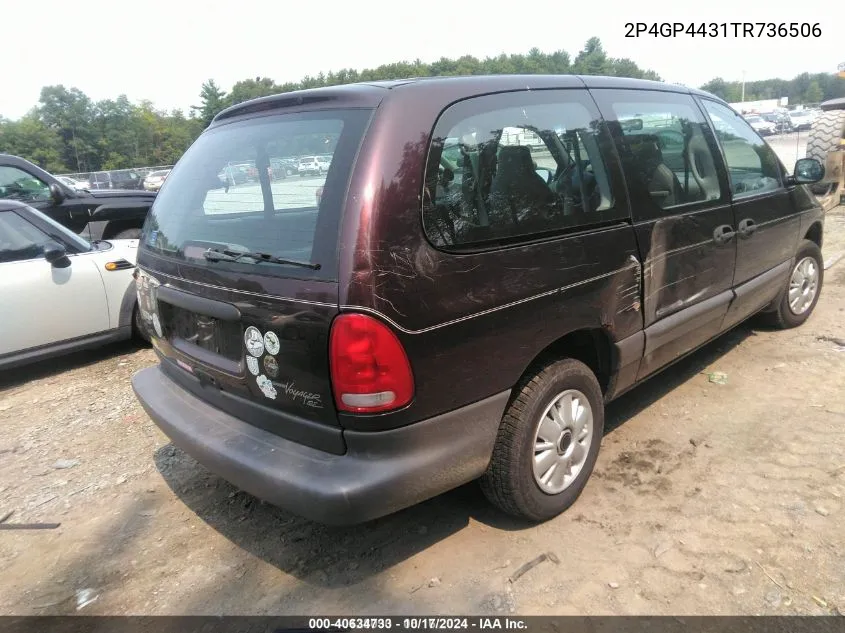 1996 Plymouth Grand Voyager VIN: 2P4GP4431TR736506 Lot: 40634733