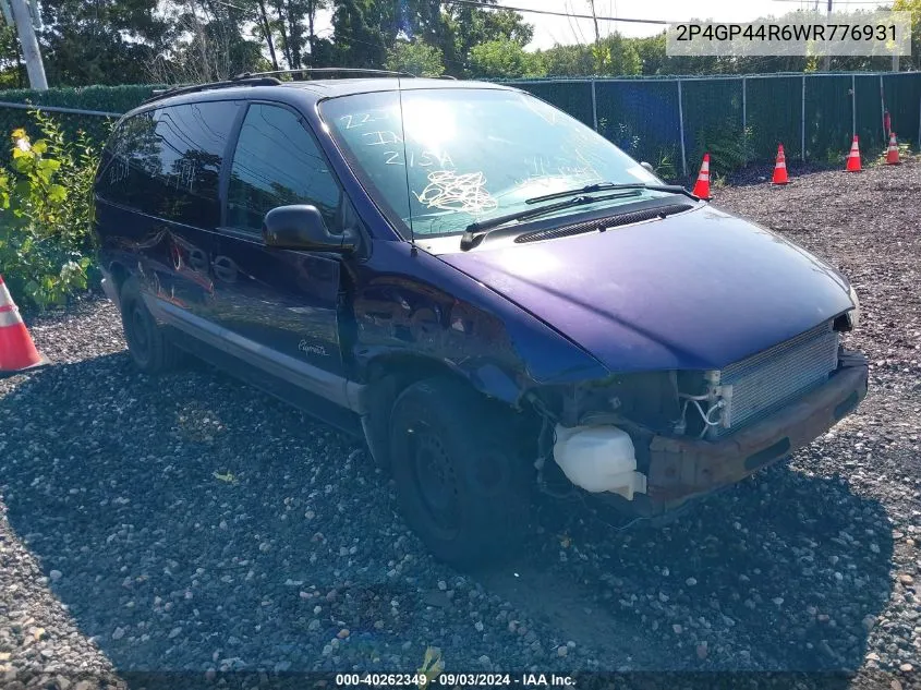 1998 Plymouth Grand Voyager Se VIN: 2P4GP44R6WR776931 Lot: 40262349