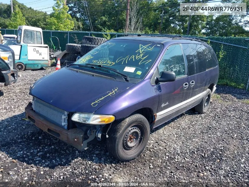 1998 Plymouth Grand Voyager Se VIN: 2P4GP44R6WR776931 Lot: 40262349