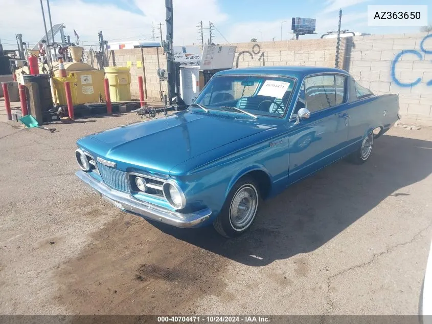 1965 Plymouth Barracuda VIN: AZ363650 Lot: 40704471