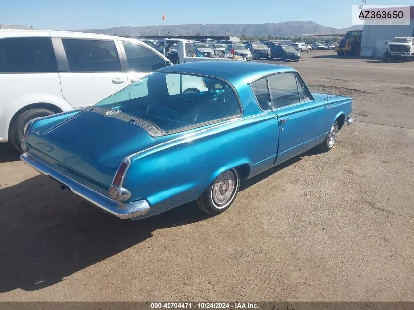 1965 Plymouth Barracuda VIN: AZ363650 Lot: 40704471