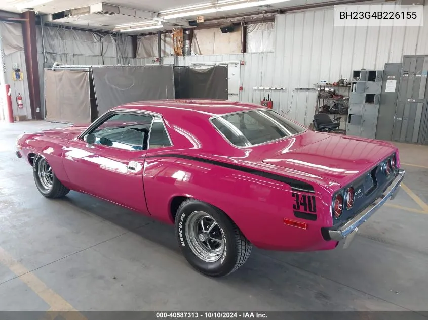 1974 Plymouth Barracuda VIN: BH23G4B226155 Lot: 40587313