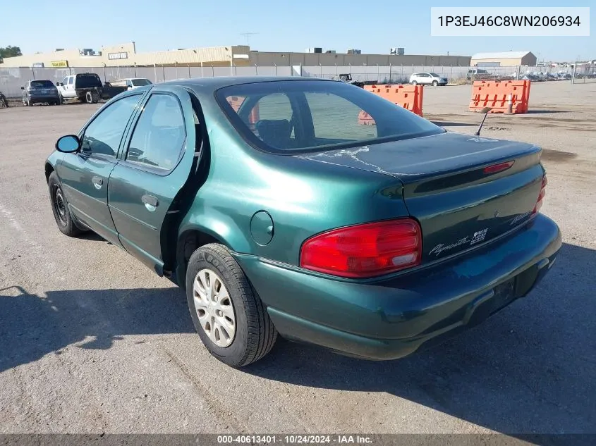 1998 Plymouth Breeze Expresso VIN: 1P3EJ46C8WN206934 Lot: 40613401