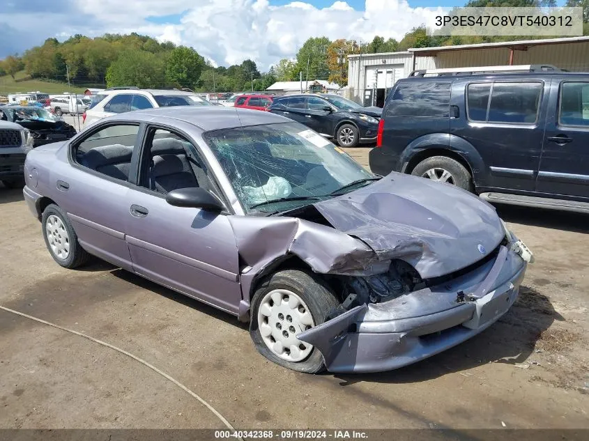 1997 Plymouth Neon Highline VIN: 3P3ES47C8VT540312 Lot: 40342368