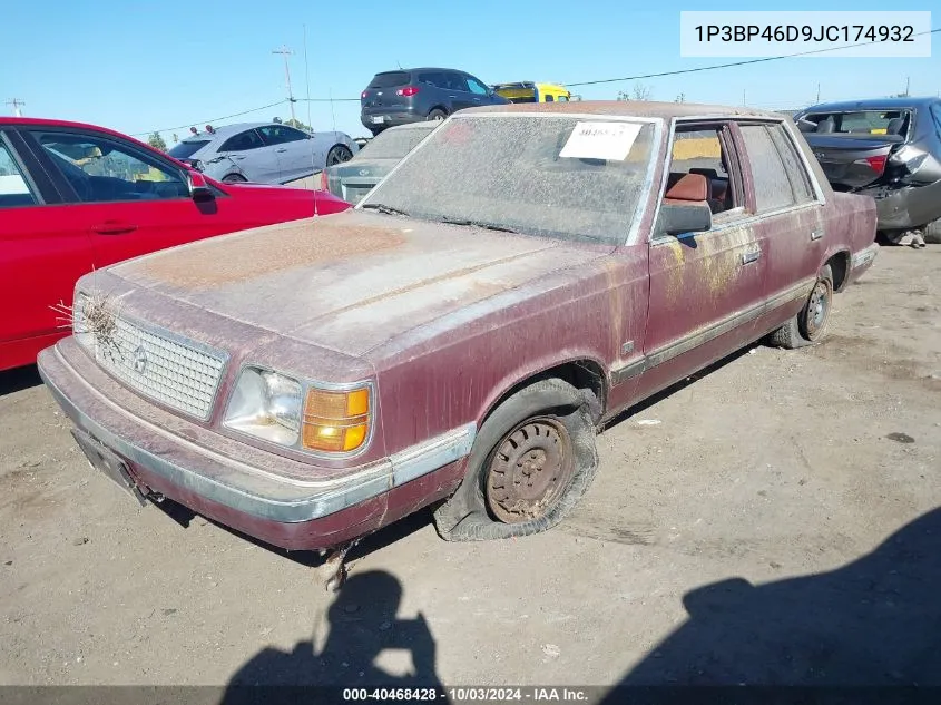 1P3BP46D9JC174932 1988 Plymouth Reliant Le