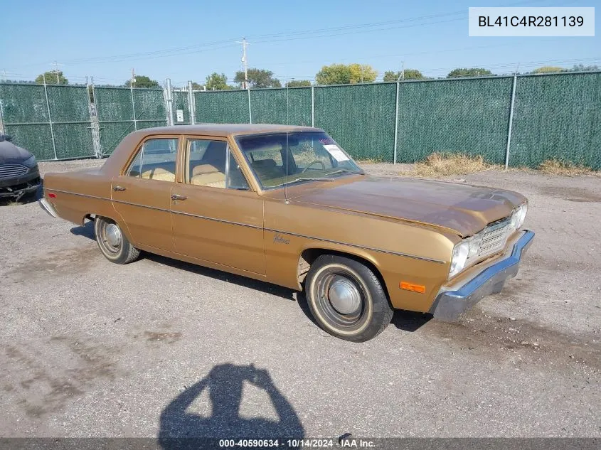 1974 Plymouth Valiant VIN: BL41C4R281139 Lot: 40590634