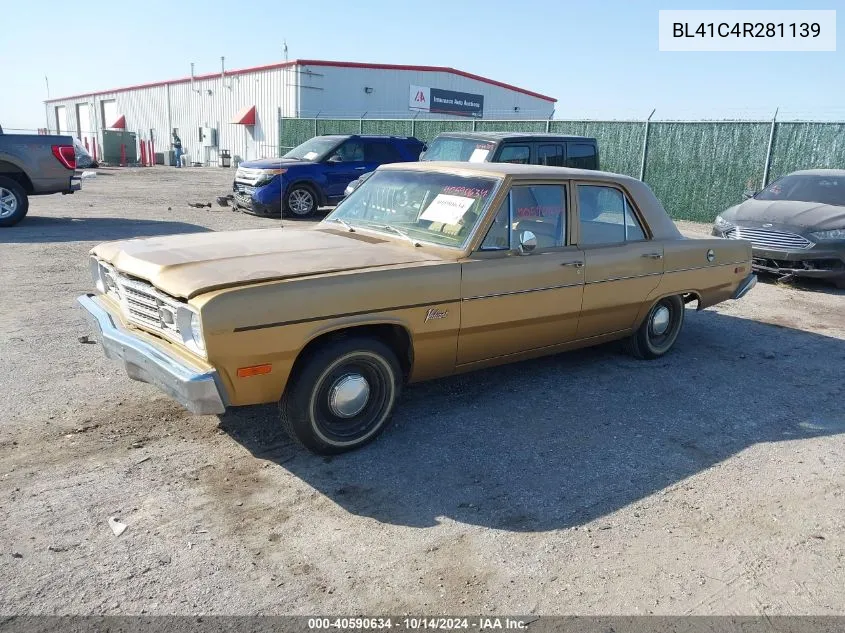 1974 Plymouth Valiant VIN: BL41C4R281139 Lot: 40590634