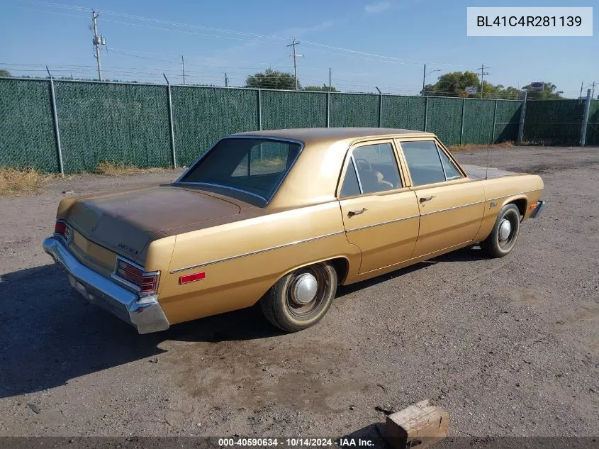 1974 Plymouth Valiant VIN: BL41C4R281139 Lot: 40590634