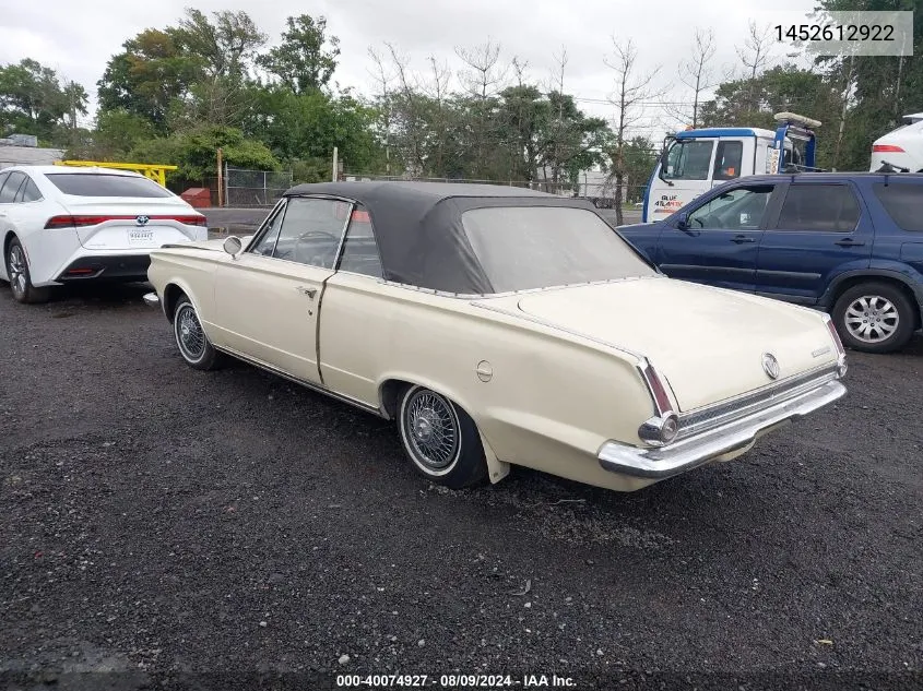 1965 Plymouth Valiant VIN: 1452612922 Lot: 40074927