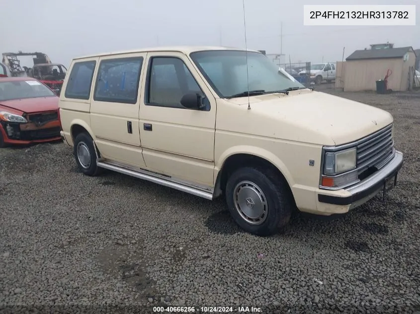 1987 Plymouth Voyager VIN: 2P4FH2132HR313782 Lot: 40666256